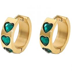 HARAHU KE-21658 Fülbevaló - Arany/Zöld KP21658