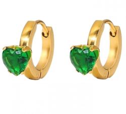 HARAHU BA-23559 Fülbevaló - Arany/Zöld KP23559