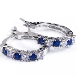 HARAHU CA-21733 Fülbevaló - Ezüst/Kék KP21733