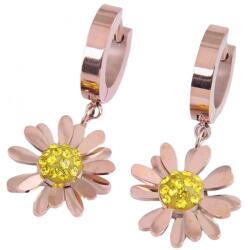 HARAHU BR-20677 Fülbevaló - RózsaArany/Sárga KP20677