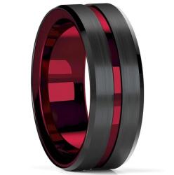 HARAHU AR-32126 Gyűrű - Fekete/Piros/57mm KP32126