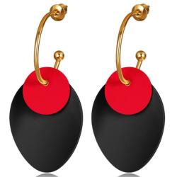 HARAHU DA-27454 Fülbevaló - Fekete/Piros KP27454