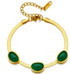 HARAHU EM-26963 Karkötő - Arany/Zöld KP26963