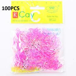 HARAHU Egyszer használatos hajgumik-Rózsaszín/Csíkos/100db KP24222