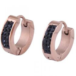 HARAHU ZA-21029 Fülbevaló - RózsaArany/Fekete KP21029