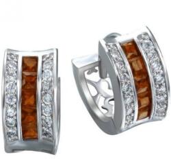 HARAHU DI-2383 Fülbevaló - Ezüst/Narancssárga KP2383