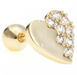 HARAHU Heart piercing fülbevaló-Arany KP23588