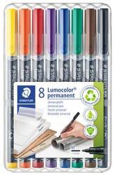 STAEDTLER Alkoholos marker készlet, OHP, 1 mm, STAEDTLER Lumocolor® 317 M , 8 különböző szín (317 WP8) - fodicoaruhaz