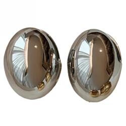 HARAHU Retro Oval Fülbevaló-Ezüst KP29334