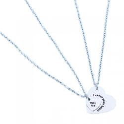 HARAHU Duo Heart Nyakékek-Ezüst KP21121
