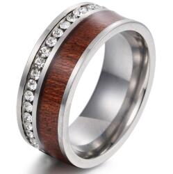 HARAHU TR-17019 Gyűrű - Ezüst/Barna/62mm KP17019