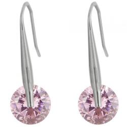 HARAHU BR-20666 Fülbevaló - Ezüst/Rózsaszín KP20666