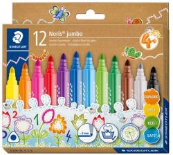 STAEDTLER Filctoll készlet, 3 mm, háromszögletű, kimosható, STAEDTLER Noris® jumbo 328-B , 12 szín (328-B C12)