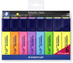STAEDTLER Szövegkiemelő készlet, 1-5 mm, STAEDTLER Textsurfer Classic 364 , 6+2 különböző szín (364 A WP8) - fodicoaruhaz