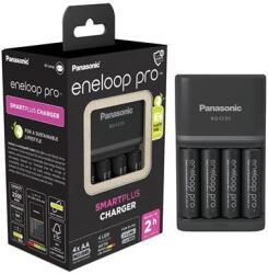 Panasonic Elemtöltő, AA/AAA, 4x2500 mAh AA, gyorstöltő, PANASONIC Eneloop Pro (KKJ55HCD40E-N) - fodicoaruhaz