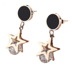 HARAHU DA-18797 Fülbevaló - Arany/Fekete KP18797