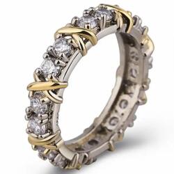 HARAHU WH-29056 Gyűrű - Ezüst/Arany/59mm KP29056