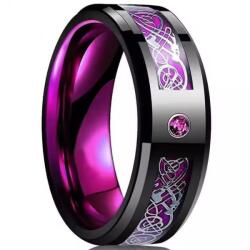 HARAHU GA-31919 Gyűrű - Fekete/Lila/59mm KP31919