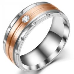 HARAHU Interessant Gyűrű-Ezüst/RózsaArany/52mm KP17404