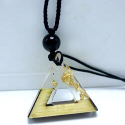 HARAHU Triangle Resin Nyakék-Arany KP5304