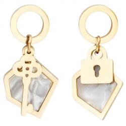HARAHU Key Lock Fülbevaló-Arany/Szürke KP21235
