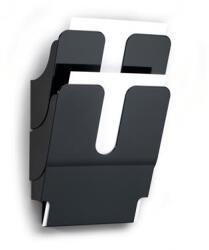 DURABLE Prospektustartó, fali, álló, A4, DURABLE FLEXIPLUS 2 , fekete (1709008060) - fodicoaruhaz