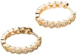 HARAHU IN-20955 Fülbevaló - Arany/Kristály KP20955