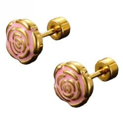 HARAHU Retro Rose Fülbevaló-Rózsaszín KP23580
