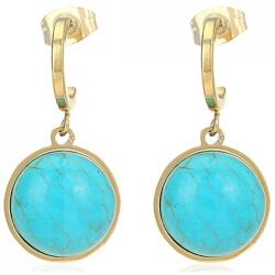 HARAHU TO-21667 Fülbevaló - Arany/Türkiz KP21667