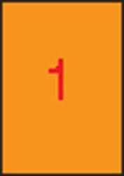 APLI Etikett, 210x297 mm, színes, APLI, neon narancs, 100 etikett/csomag (11748) - fodicoaruhaz