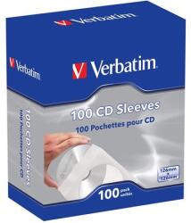 Verbatim CD/DVD boríték, papír, ablakos, bebújtatós fül, VERBATIM, fehér (49976) - fodicoaruhaz