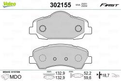 VALEO set placute frana, frana disc VALEO ESSENTIAL 302155 (302155)