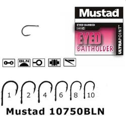 Mustad Carlig Mustad Eyed Baitholder 10750NP-BN Nr. 4 (M.10750BLN.4)