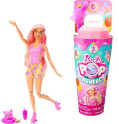 Mattel Barbie Pop Reveal Slime színváltós baba - epres limonádé (HNW41) - jatekbirodalom