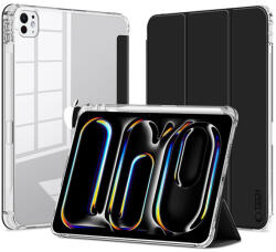 Tech-Protect Apple iPad Pro 11 (2024) tablet tok (SmartCase) on/off funkcióval, Apple Pencil tartóval - Tech-Protect Hybrid - fekete/átlátszó (ECO csomagolás)