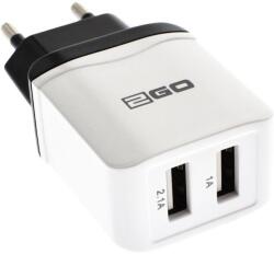 2GO USB Netz-Ladegerät Universal Dual-USB 100V-240V - weiss (795999) (795999)