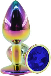 Guilty Toys Dop Anal Metalic, Medium, Multicolor, Piatra Albastru Inchis, Guilty Toys
