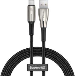 Baseus Cablu Water Drop Shaped Lamp USB la Type-C Black (66W, 1m, impletitura nylon)-T. Verde 0.1 lei/buc (CATSD-M01) - pcone