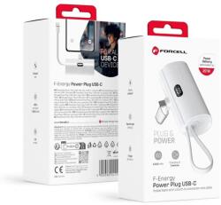 Forcell F-Energy tápcsatlakozó Tápegység 5000 mAh 20W USB-C PD fehér