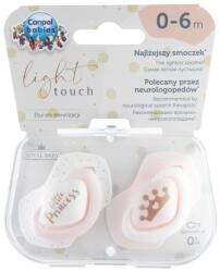 Canpol babies Canpol babies, Royal Baby, suzeta din silicon, simetrica, 0-6m, 2 buc. , roz