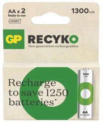 GP Batteries GP ReCyko NiMH Akkumulátor HR6 (AA) 1300mAh 2db (B25232) - haztartasibolt