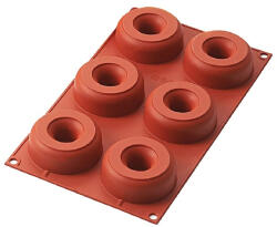 Silikomart Forma Silicon Gogosi Donuts O 7.5 x H 2.8 cm, 6 cavitati (SF170) (16.170.00.0000)