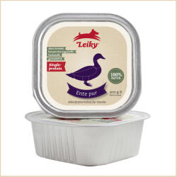 Leiky 100% szín kacsahús alutasakban kutyáknak (6 x 300 g) 1.8kg