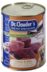 Dr.Clauder's Dr. Clauders Dog Selected Meat Pulykás és rizses konzerv 400g (22443000)