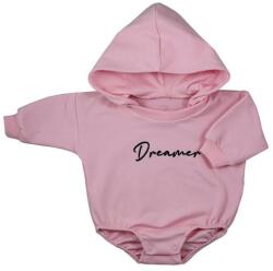 KOALA Hosszú ujjú baba body kapucnival baggy Koala Dreamer rózsaszín - babyboxstore