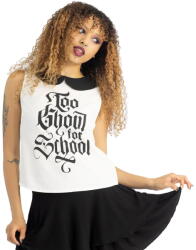 KILLSTAR Maiou femei KILLSTAR x MATTEL MONSTER HIGH - Too Ghoul For School - Negru/Alb - KSRA011141