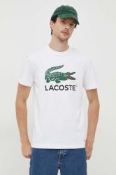 Lacoste pamut póló fehér, nyomott mintás - fehér L - answear - 31 990 Ft