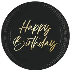 Procos Happy Birthday Elegant papírtányér 8 db-os 23 cm FSC (PNN96613)