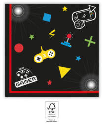 Procos Gaming Party szalvéta 20 db-os 33x33 cm FSC (PNN93772)