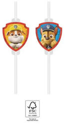 Procos Paw Patrol Rescue Heroes, Mancs Őrjárat papír szívószál, 4 db-os szett FSC (PNN95603)